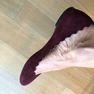 Chloe maroon suede flats